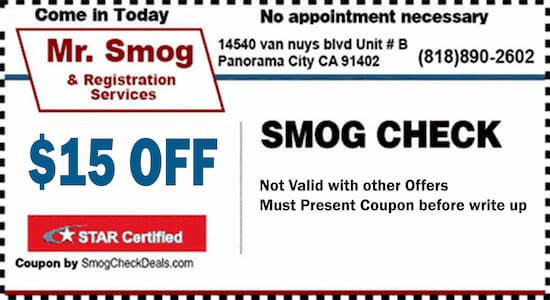 Mr Smog Check and Registration Service 15 OFF Discount Smog Check