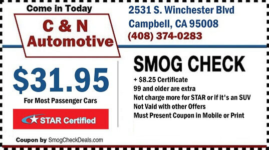 C &amp; N Automotive - $31.95 Discount Smog Check Coupon Campbell