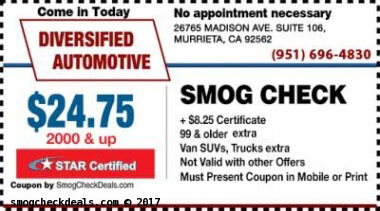 smog coupon Murrieta